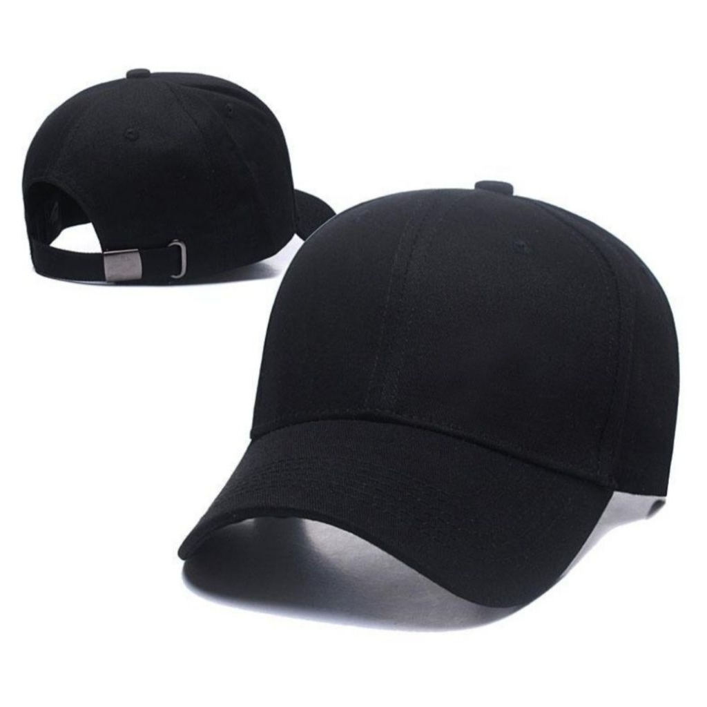 Topi Bisbol Polos Hitam Original