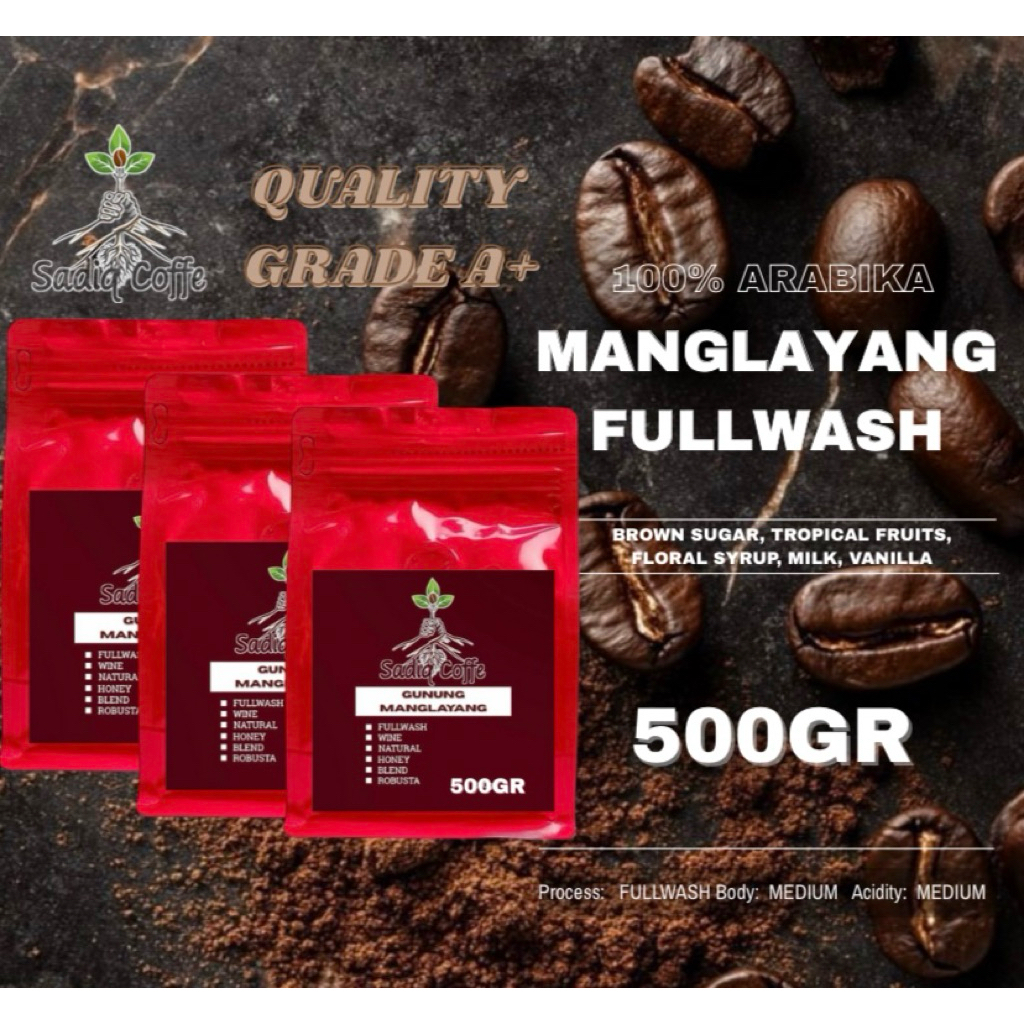 

Kopi Arabika Manglayang Fullwash Arabica Coffee 500Gr Sadiqcoffe Roastery Biji Bubuk Coffe Manual Brew