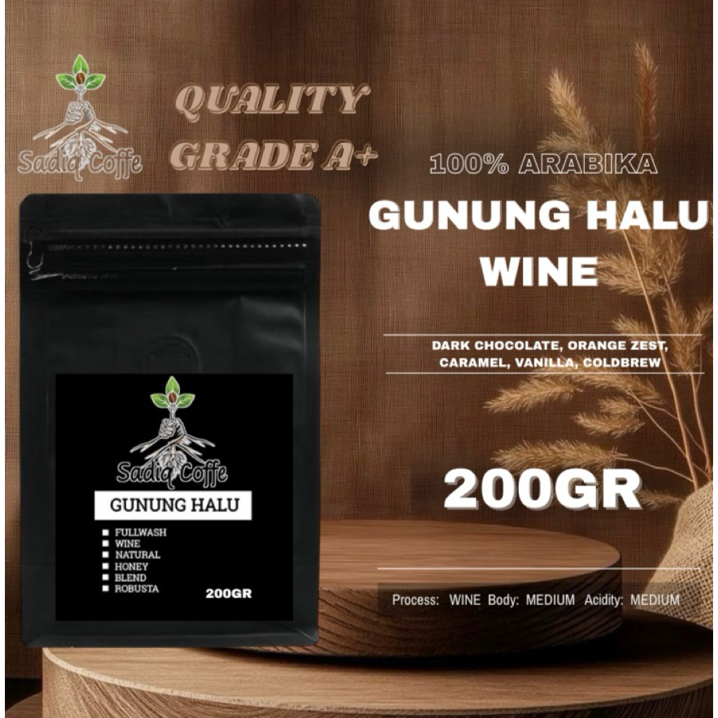 

KOPI ARABIKA WINE GUNUNG HALU 200GR / KOPI BUBUK PREMIUM