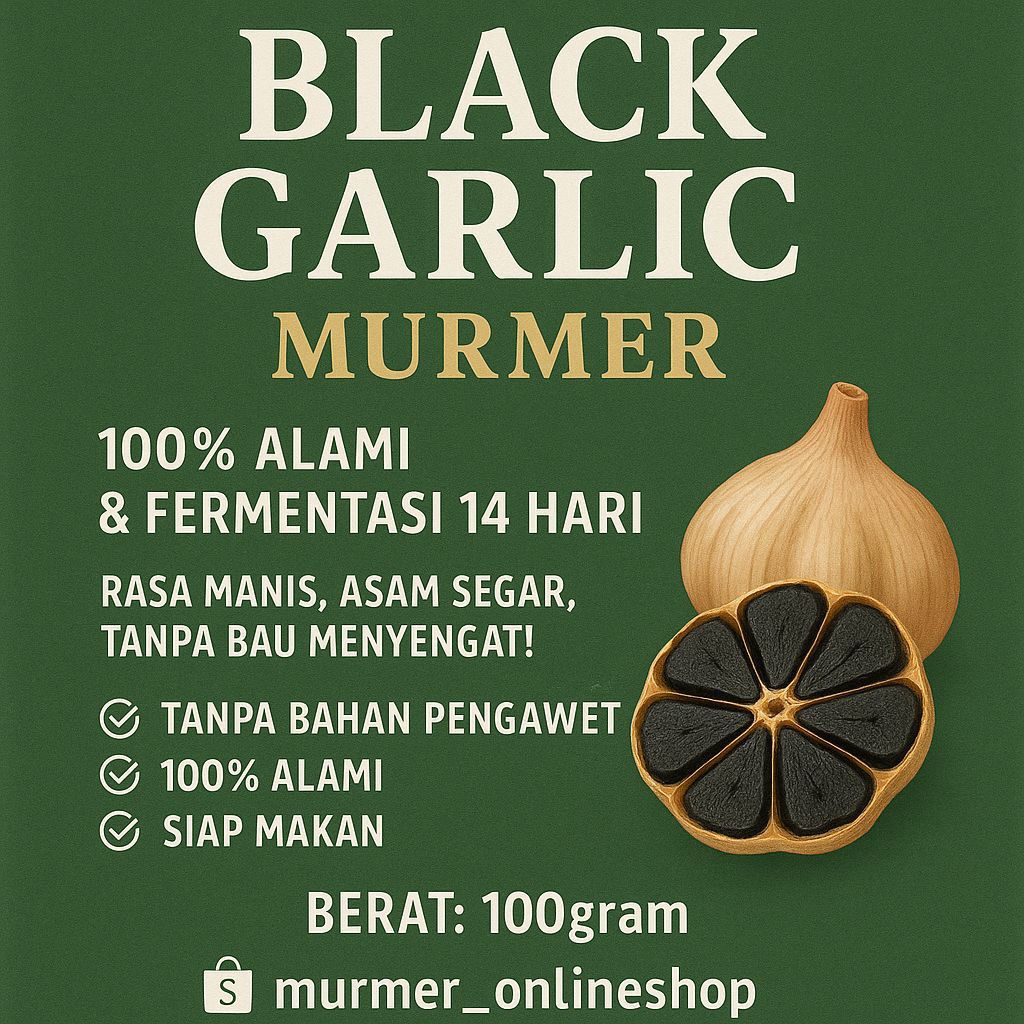 

Black Garlic 100gr – Fermentasi 14 Hari | Tanpa Pengawet | 100% Alami | Rasa Manis & Siap Makan