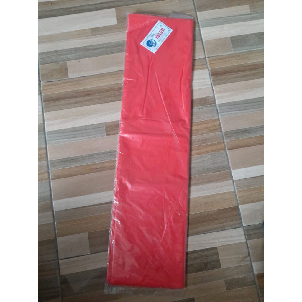 (HARGA 1 METER) plastik  layangan warna merah tebal 0.3 micron