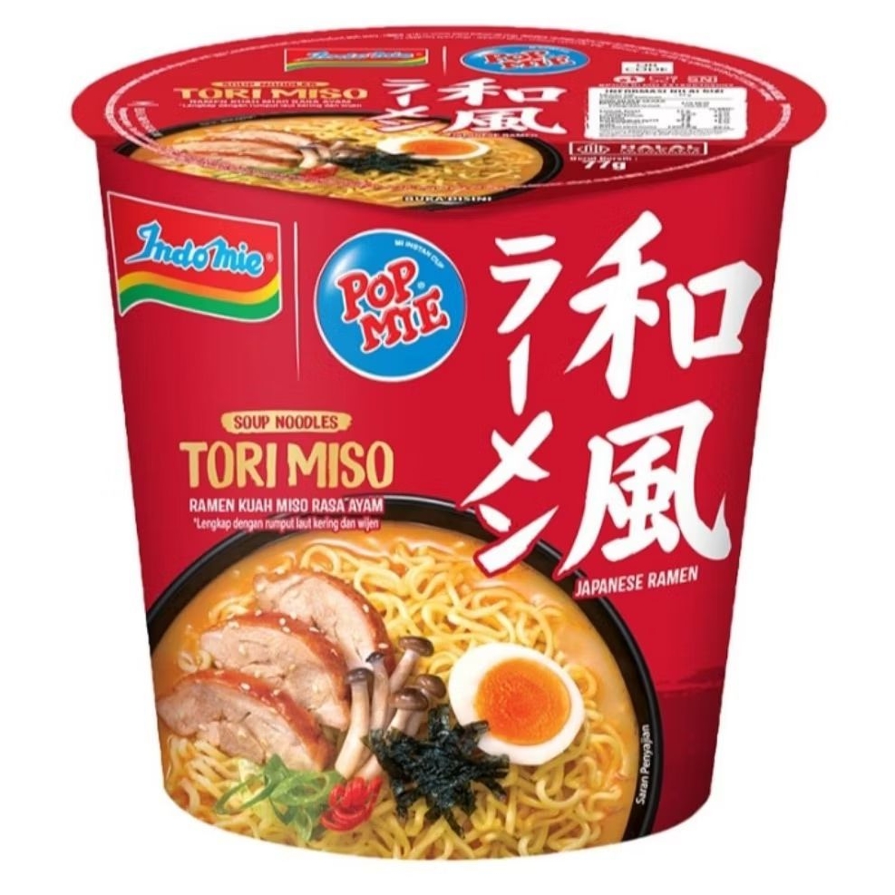 

Pop Mie Mi Instan Premium Tori Miso Japanese Ramen Cup 77 g