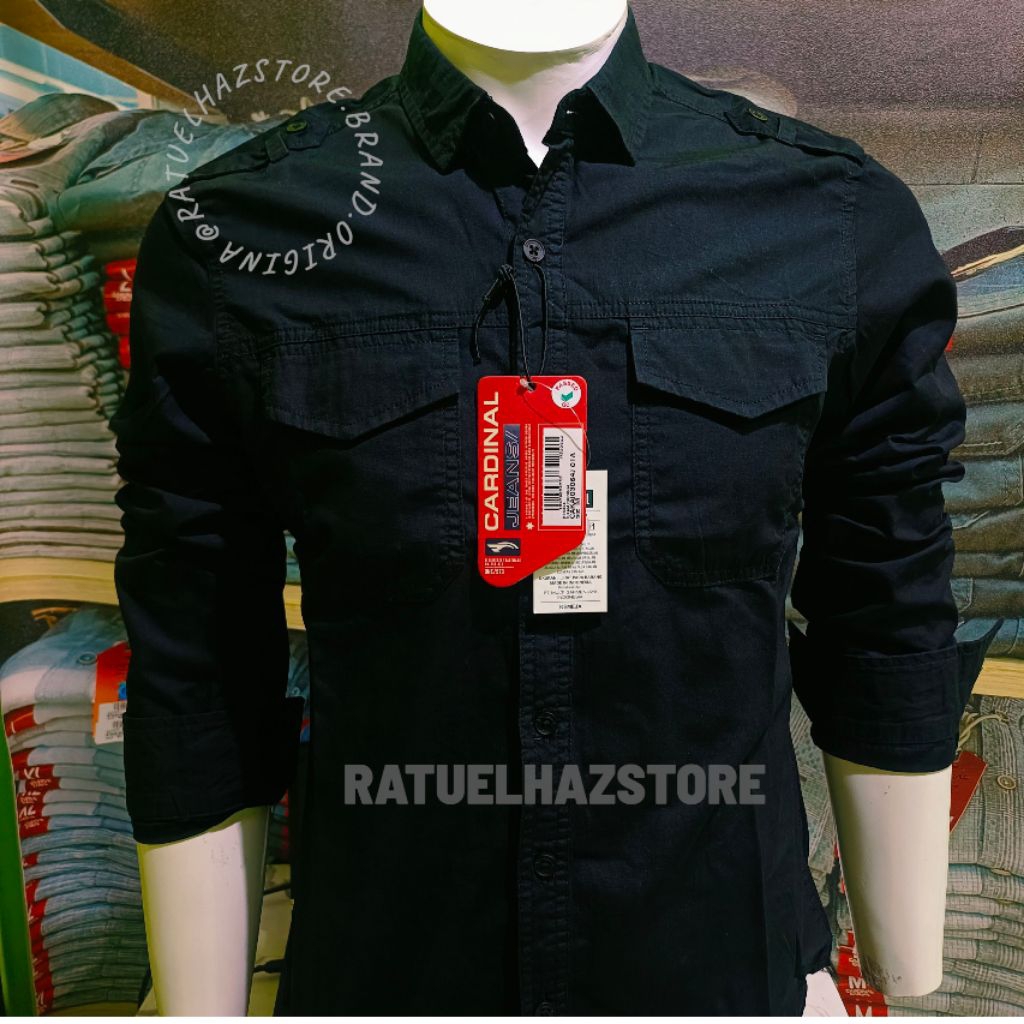 KEMEJA CARDINAL JEANS BLACK ORIGINAL