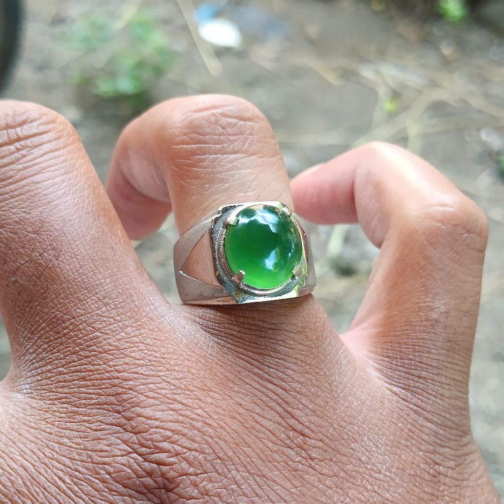 Serpentine aceh ring monel ukuran 8 + memo
