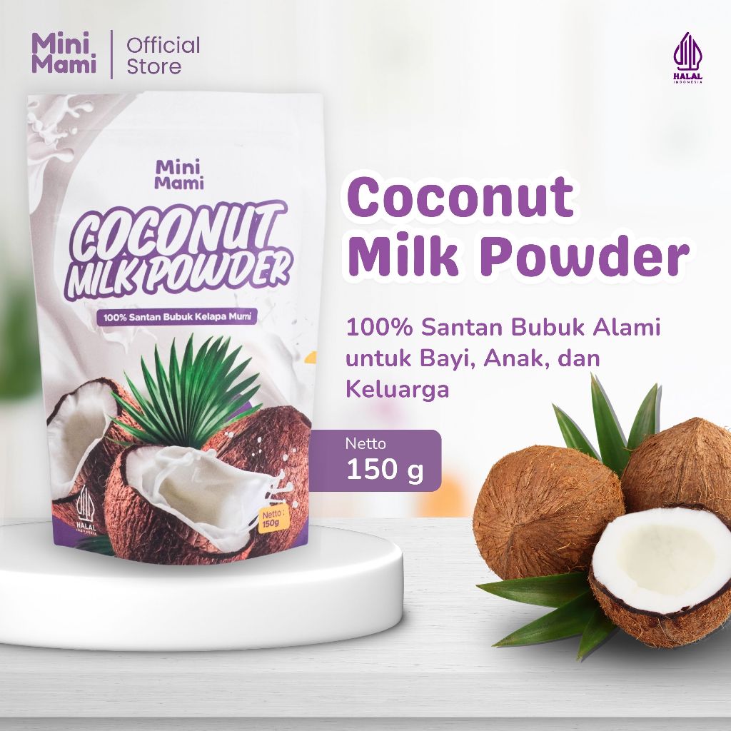 

Coconut Milk Powder Mini Mami - Santan Bubuk Organik BB Booster MPASI Bayi dan Anak