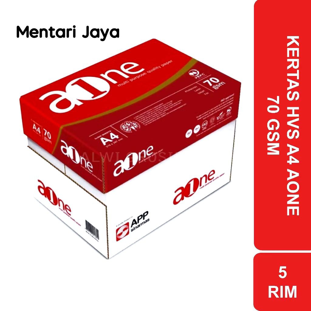 

[ 1box = 5Rim ] kertas A4 70Gsm Aone
