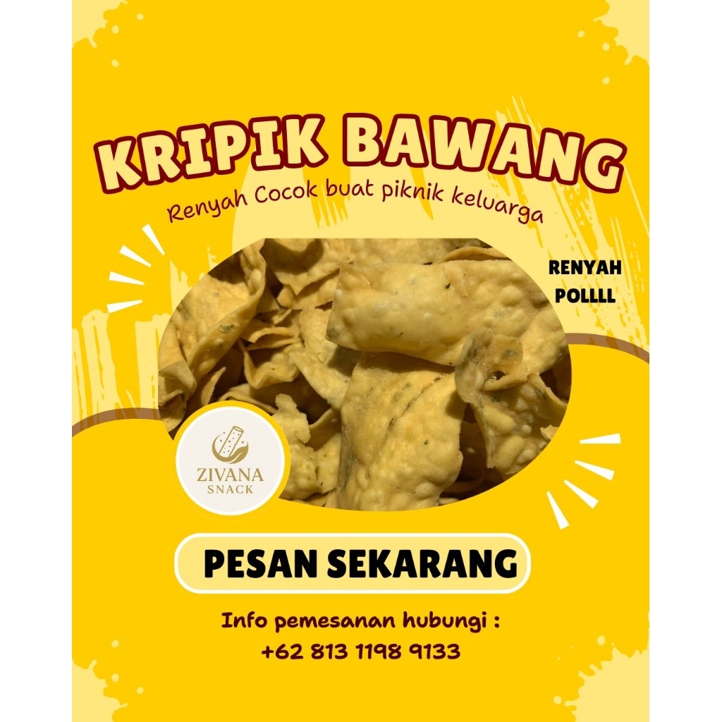 

KERIPIK BAWANG DAUN JERUK / KERIPIK BAWANG DAUN JERUK 250 GR & 1 Kg