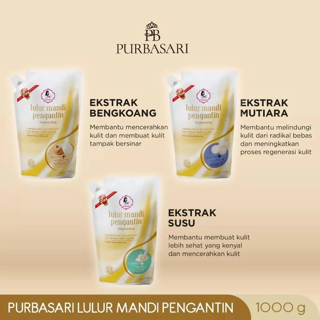 Purbasari Lulur Pengantin 500GR / Lulur Pengantin Purbasari 1kg