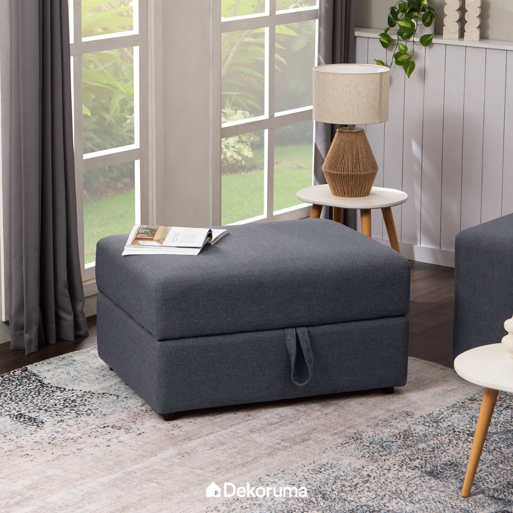 Dekoruma MICHI Storage Sofa Stool Kain / Sofa Penyimpanan Barang Kain