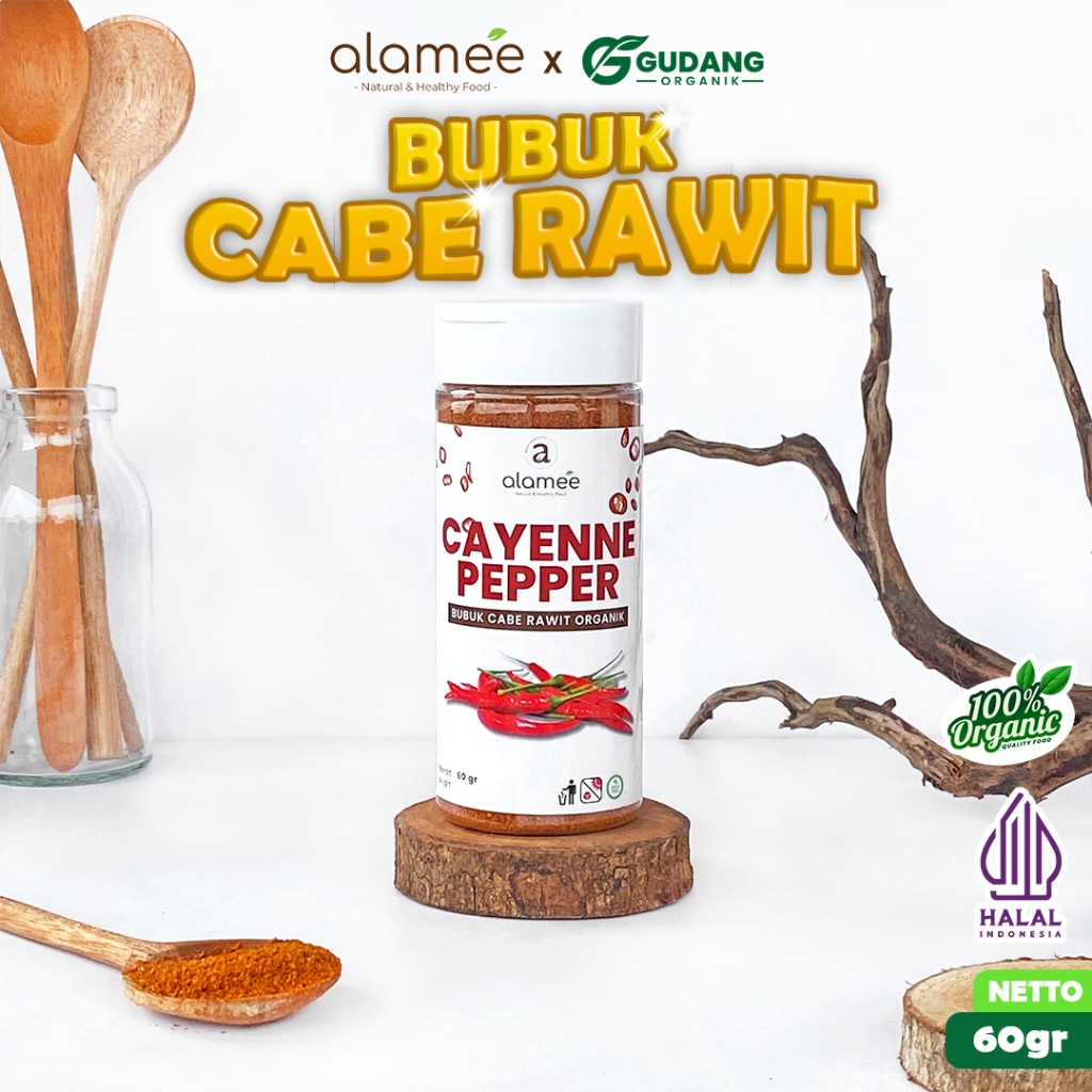 

ALAMEE Bubuk Cabe Rawit Cayenne Pepper Seasoning Powder Tanpa Campuran Bumbu Masakan Dapur 60gr