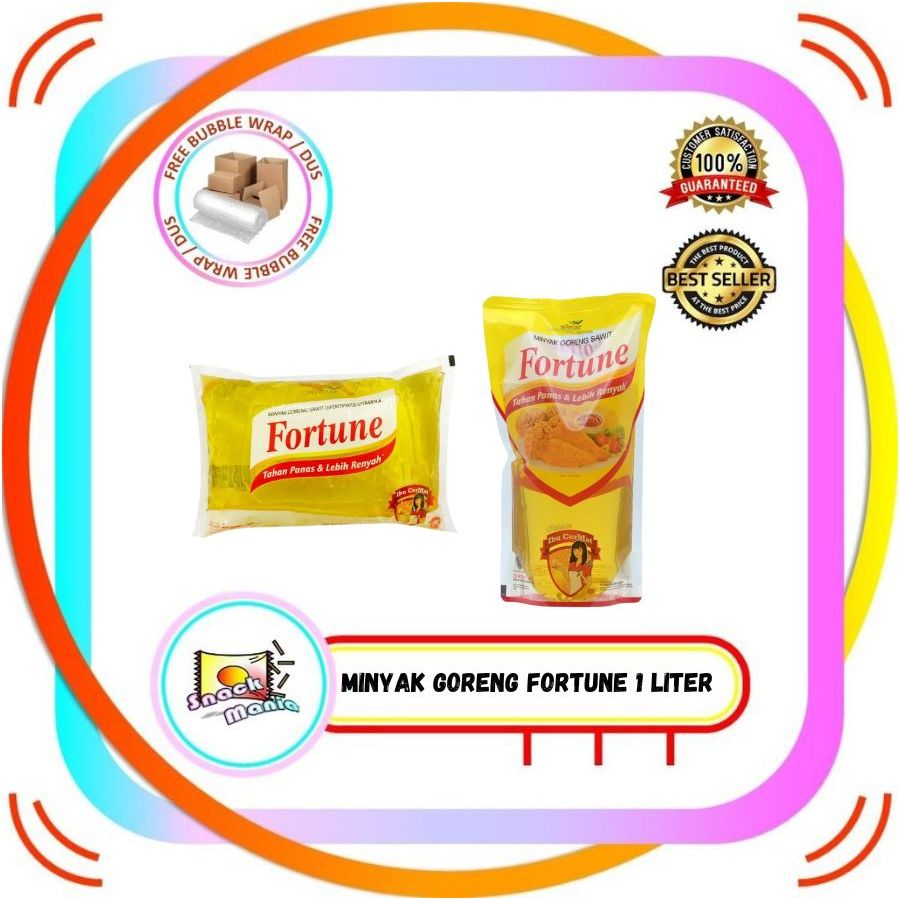 

Fortune Minyak Goreng Kelapa Sawit Vitamin A 1 Liter Pillow Pack Pouch