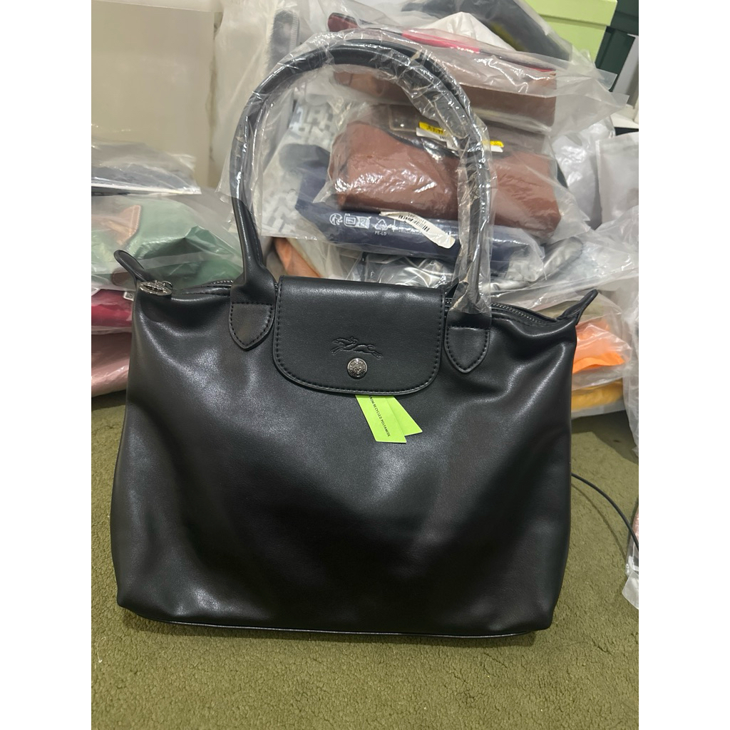 Long Hadel Cuir Black Medium