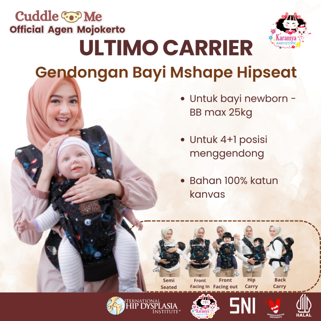 CuddleMe Ultimo Carrier Gendongan Bayi Hipseat SSC Multifungsi New Born