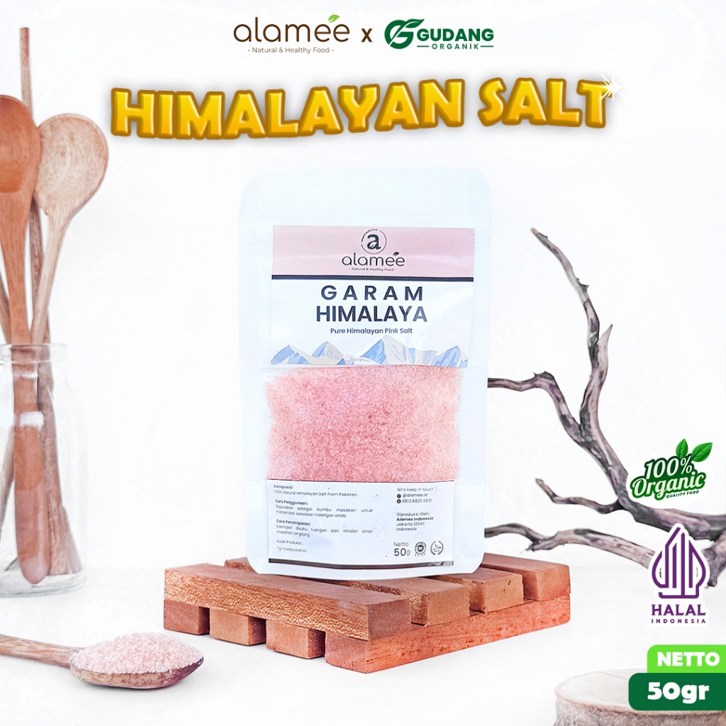 

Garam Himalaya Himalayan Pink Salt Mini Travel Size Tester Test 50g gudang organik