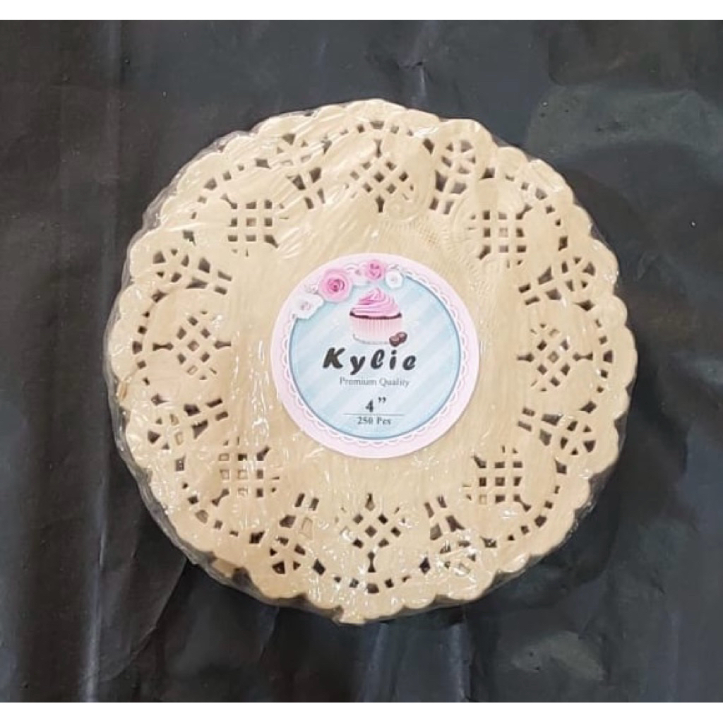 Tatakan Toples | Paper Doyleys | Doilies Paper Kraft Coklat Uk. 4 isi +/- 250 pcs