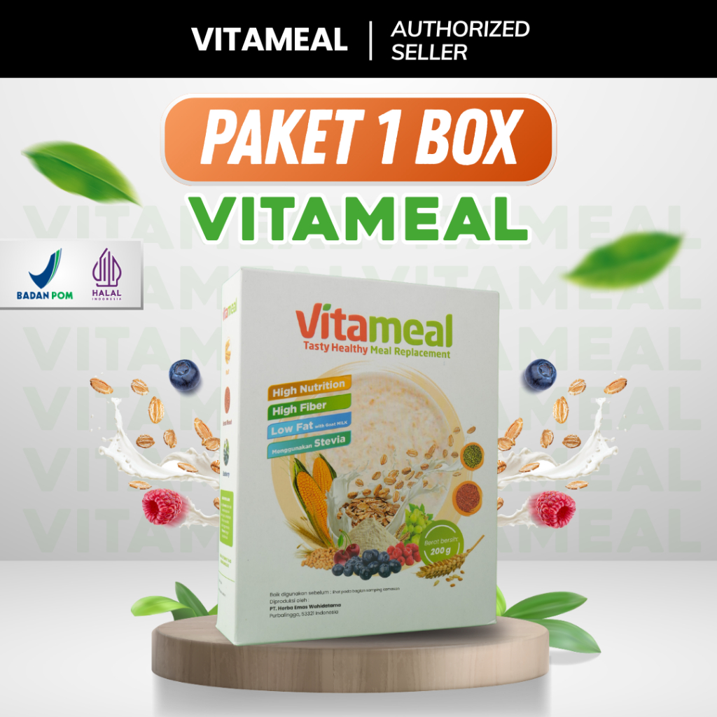 

[ TERLARIS ] Vitameal Original Asli 100% – Turunkan Gula Darah Sembuhkan Diabetes Cegah dan Obati Kolesterol serta Cegah Komplikasi Vitamil Fitameal Fitamil 100% Herbal Alami VITAMIL KEBAS