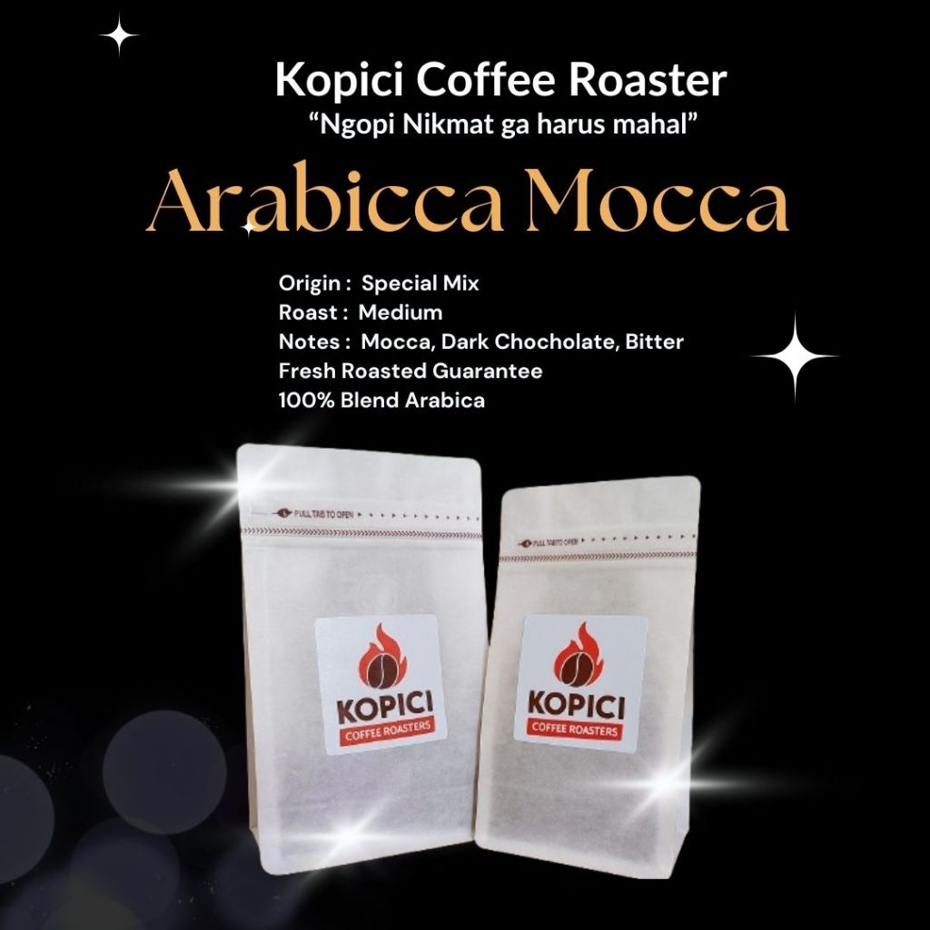 

KOPICI Kopi Special Arabica Mocca. House Blend. Strong. Proses Tradisional