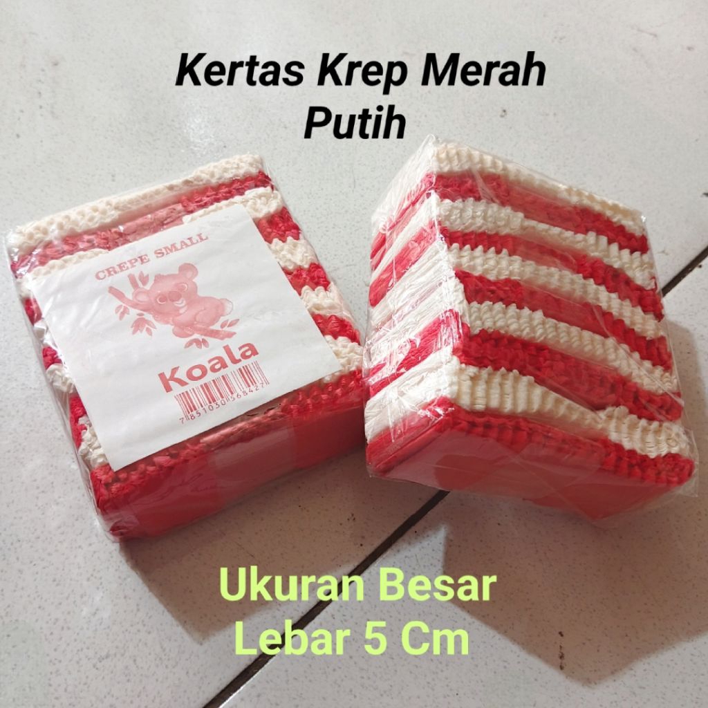 

1 Pak Kertas Krep Merah Putih Isi 10 Ikat ( UKURAN BESAR )