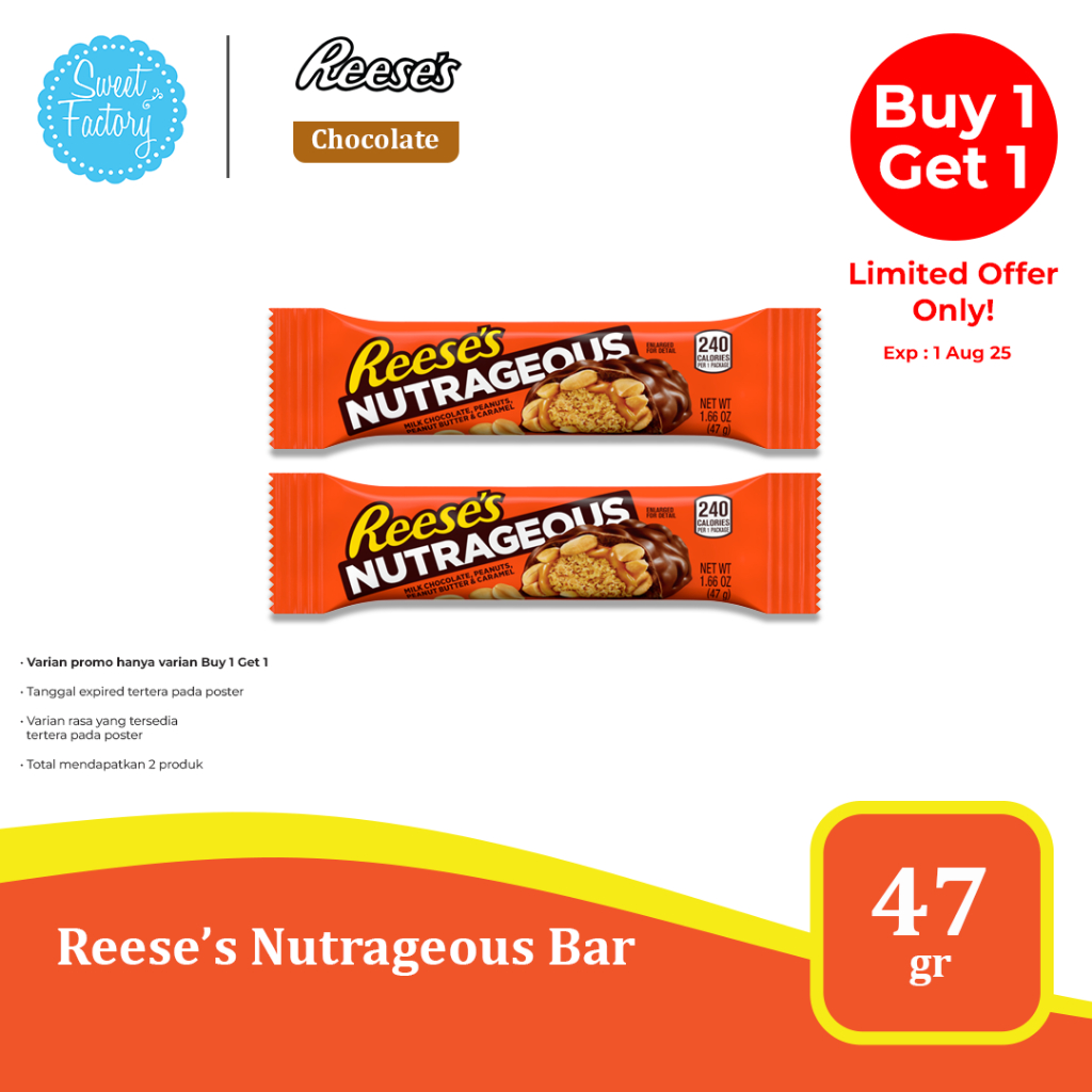 

Reese’s Nutrageous – Cokelat Kacang & Karamel 47g
