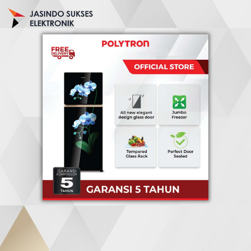 LEMARI ES POLYTRON BELLEZA  2 PINTU 240 LITER PRW25MOB / PRW25MOW / PRW25MTR