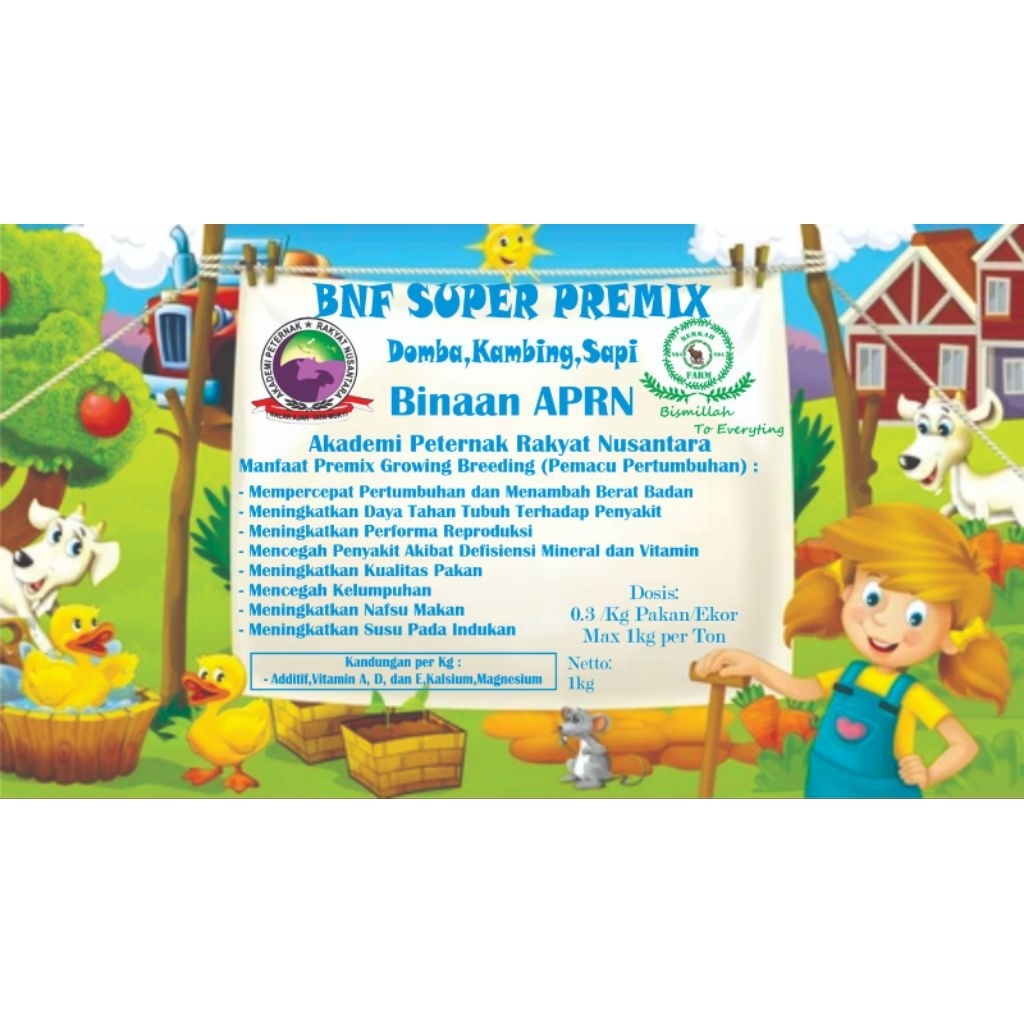 Premix Mix ATP Super BNF Growing Breeding Domba Kambing Sapi