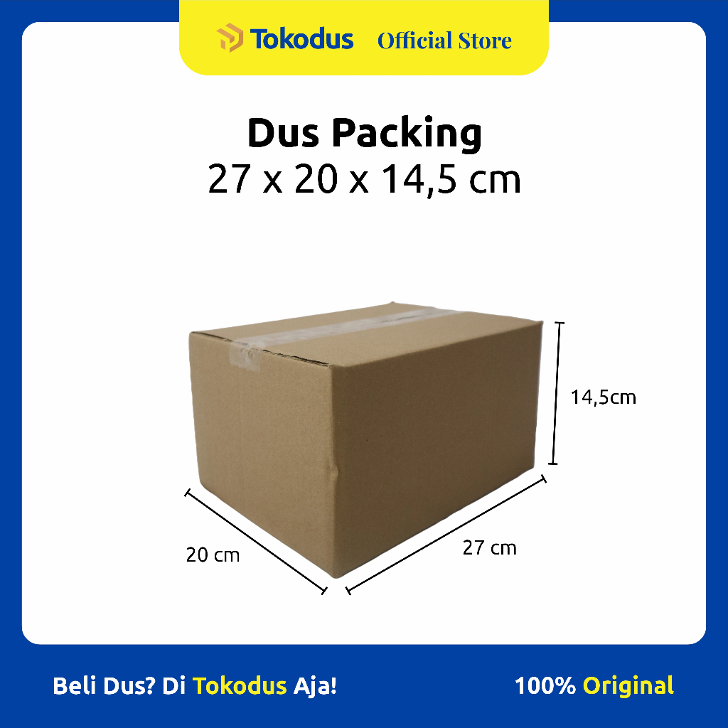 

Kardus Polos uk 27 x 20 x 14,5 cm | Kardus Packing | Kardus Murah | Dus Kemasan - Tokodus Katapang