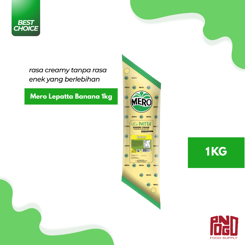 

MERO LEPATTA BAKERY CREAM BANANA 1KG SELAI PISANG