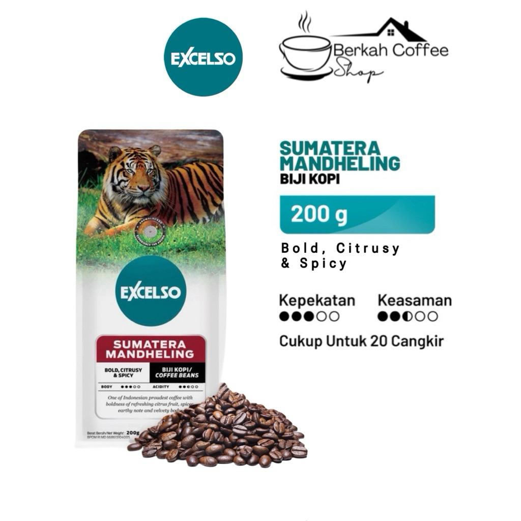 

Excelso Biji Kopi SUMATERA MANDHELING 200gram