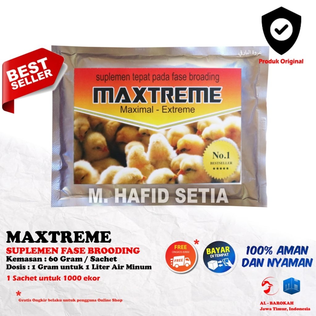 MAXTREME Suplemen Tepat Masa Brooding - Vitamin Ayam - Obat Brooding Ayam