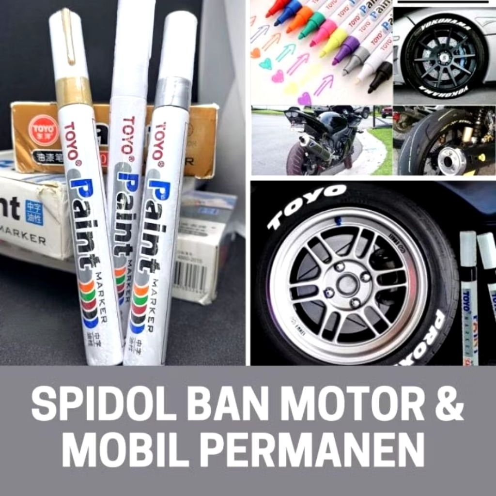 

Spidol Ban Motor Mobil TOYO Paint Marker Permanent