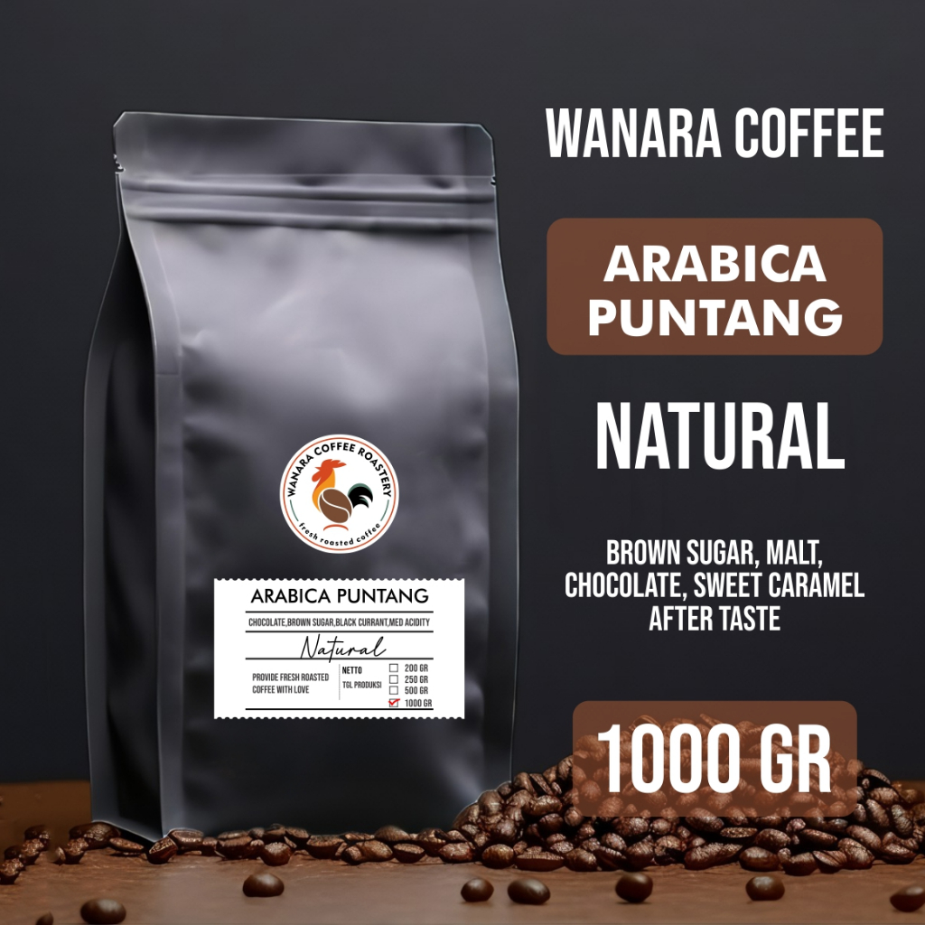 

kopi arabika puntang kopi bubuk dan biji natural 1 kg
