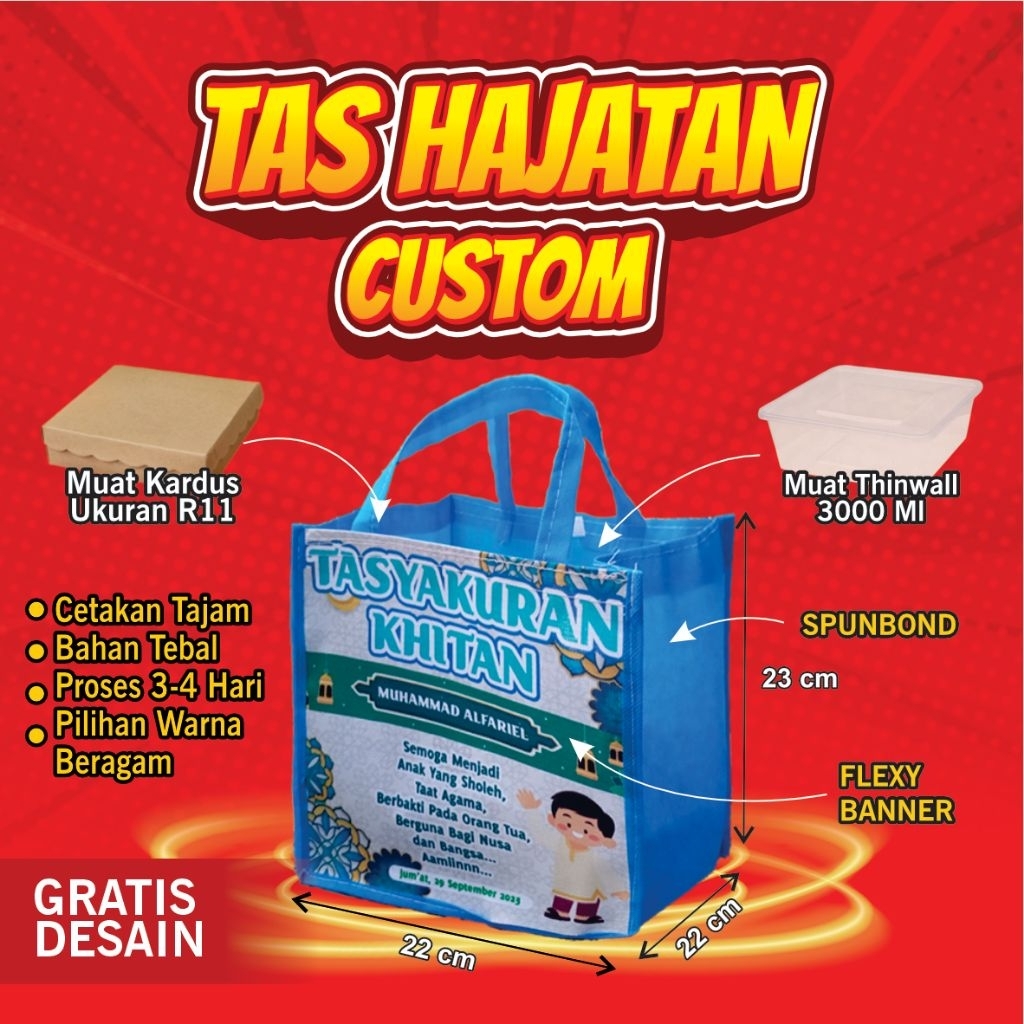 

TAS HAJATAN CUSTOM / TAS KHITAN / TAS NASI KOTAK / TAS SUNAT