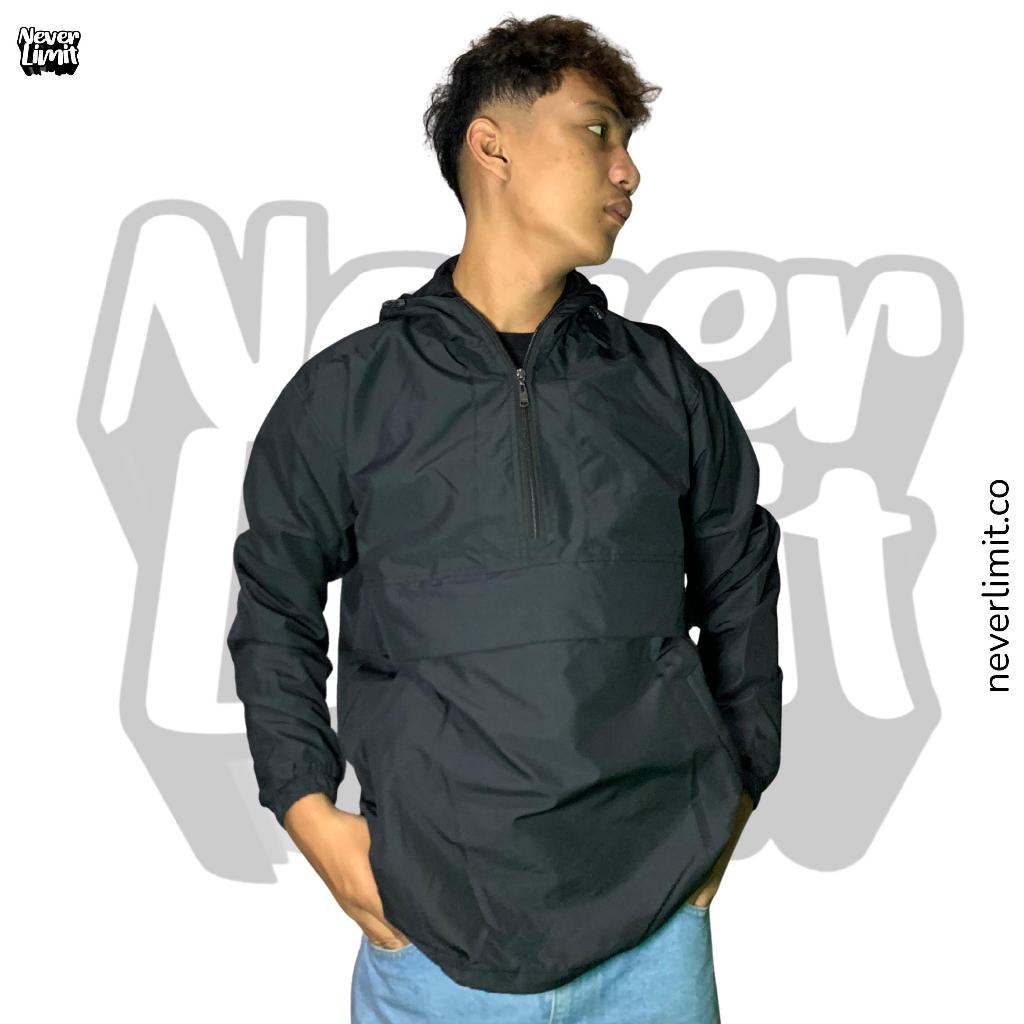 JAKET CAGOULE POLOS PRIA BAHAN PREMIUM