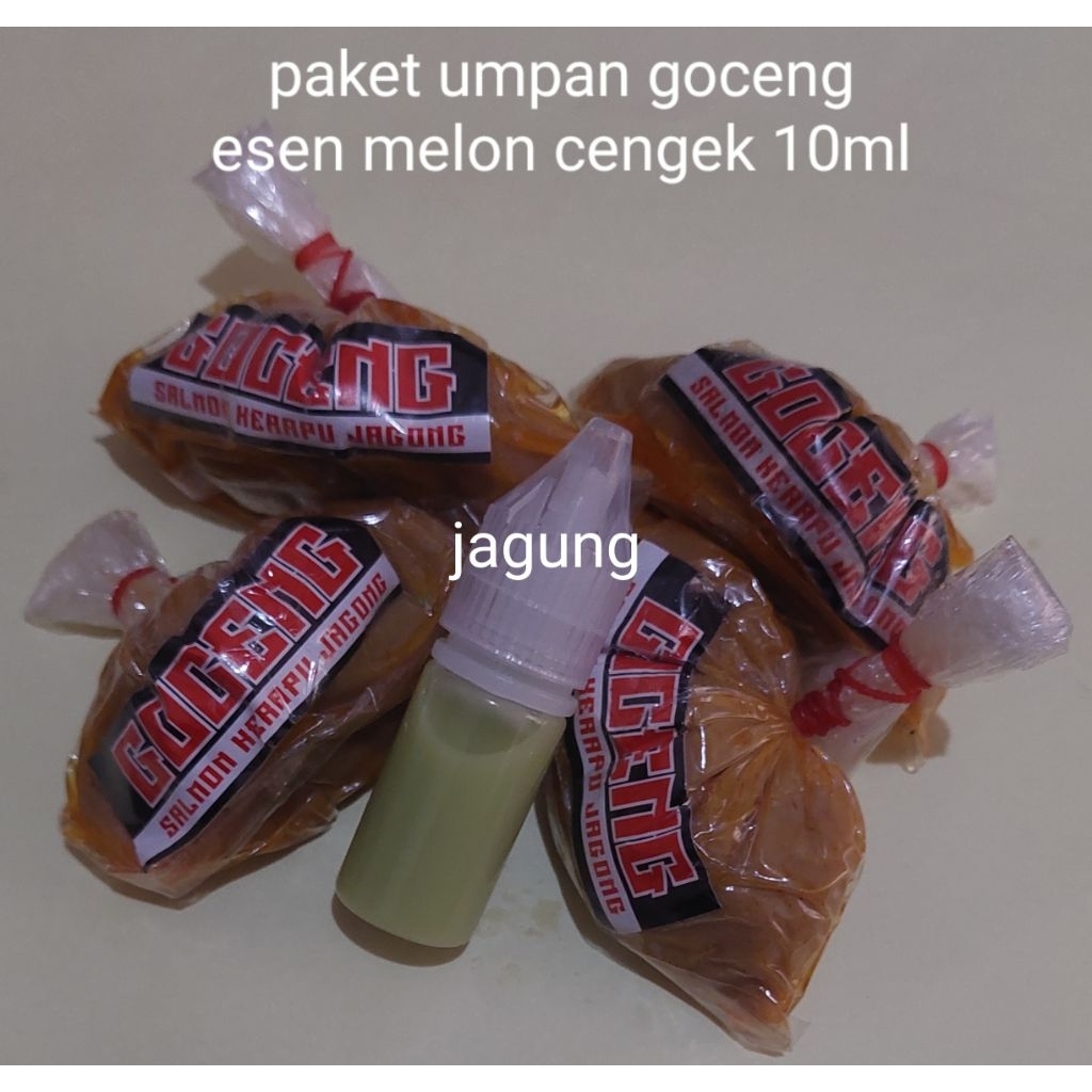 UMPAN PANCING GOCENG SALMON KERAPU JAGUNG 1 PAKET ESSEN CENGEK MELON
