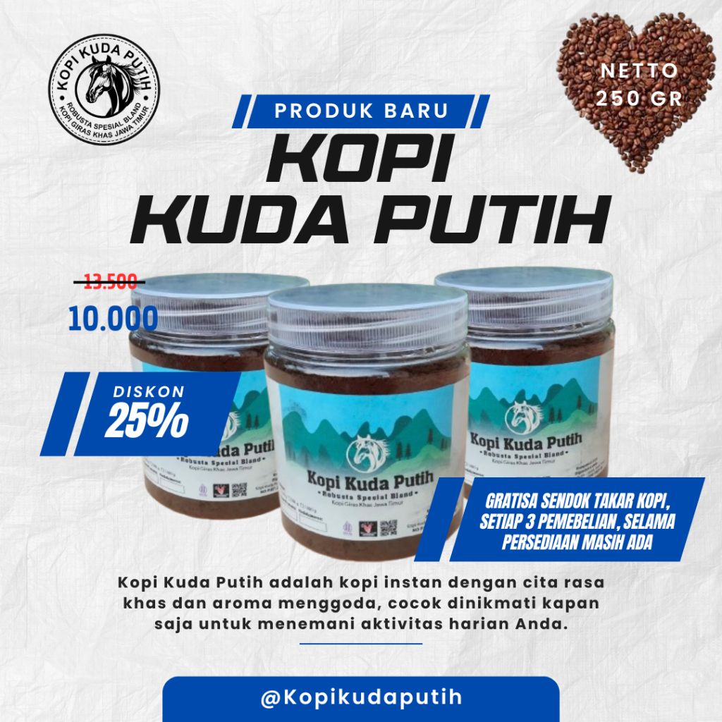 

Promo Kopi GIRAS Kuda Putih 250 gr Rasa Mantap Premium
