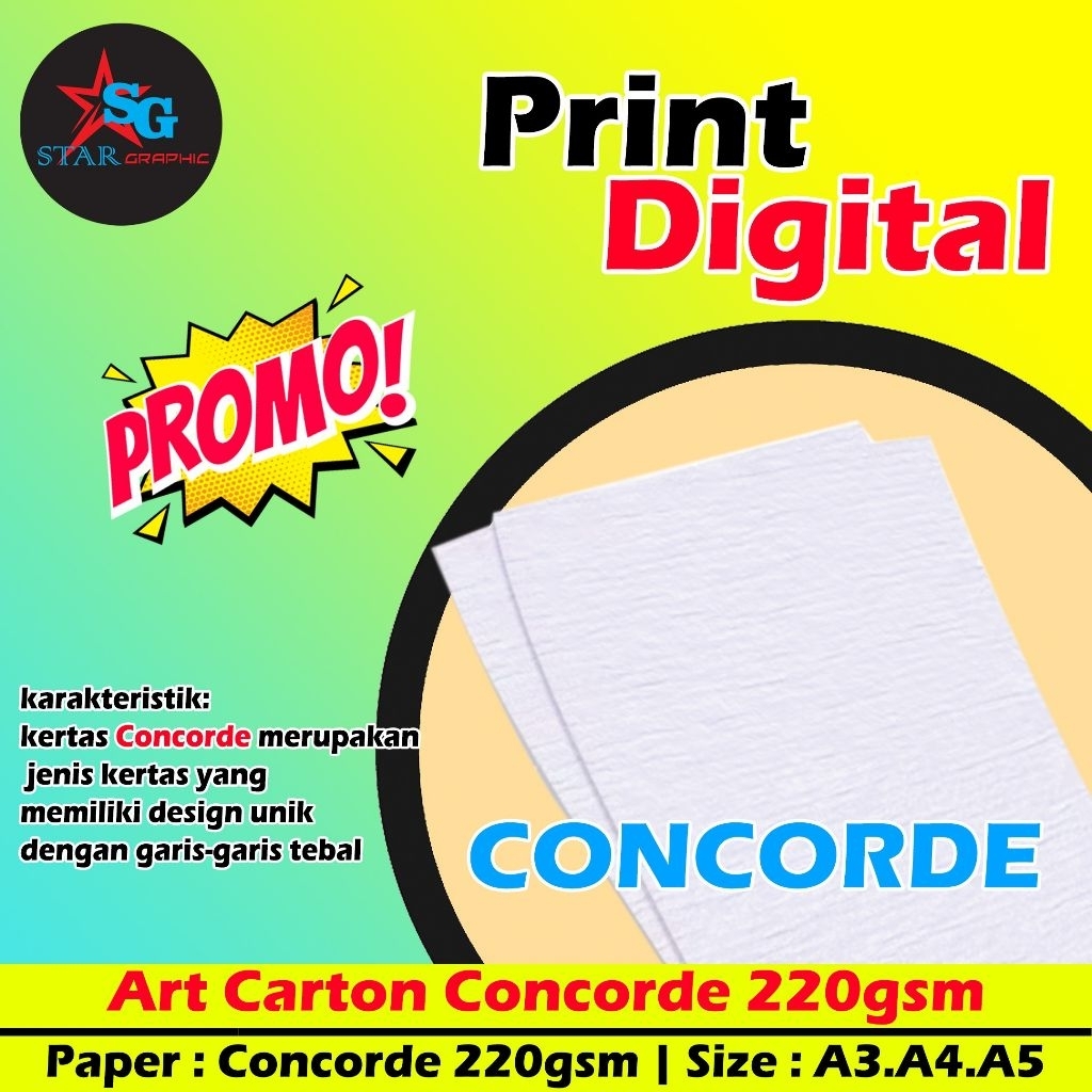 

Print Concorde A3+ Cetak Kertas Concorde A3+ Murah Print Kertas Concorde Tebal 220gsm Print Digital