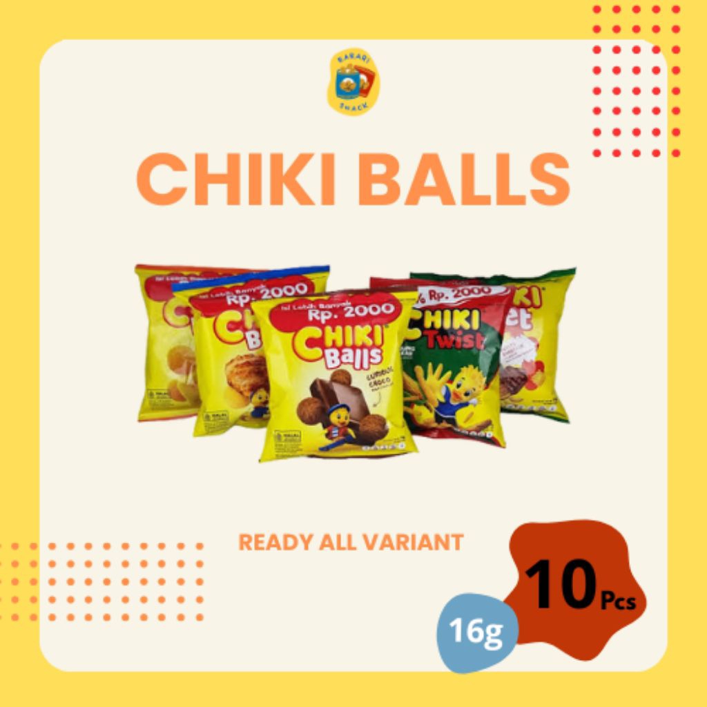 

RS Chiki Balls (16g) Chiki Balls rasa Keju / Coklat / Chicken isi 10pcs