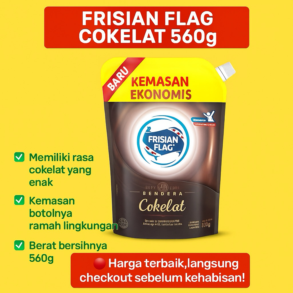 

Frisian Flag Cokelat 560g – Krimer Kental Manis Rasa Coklat