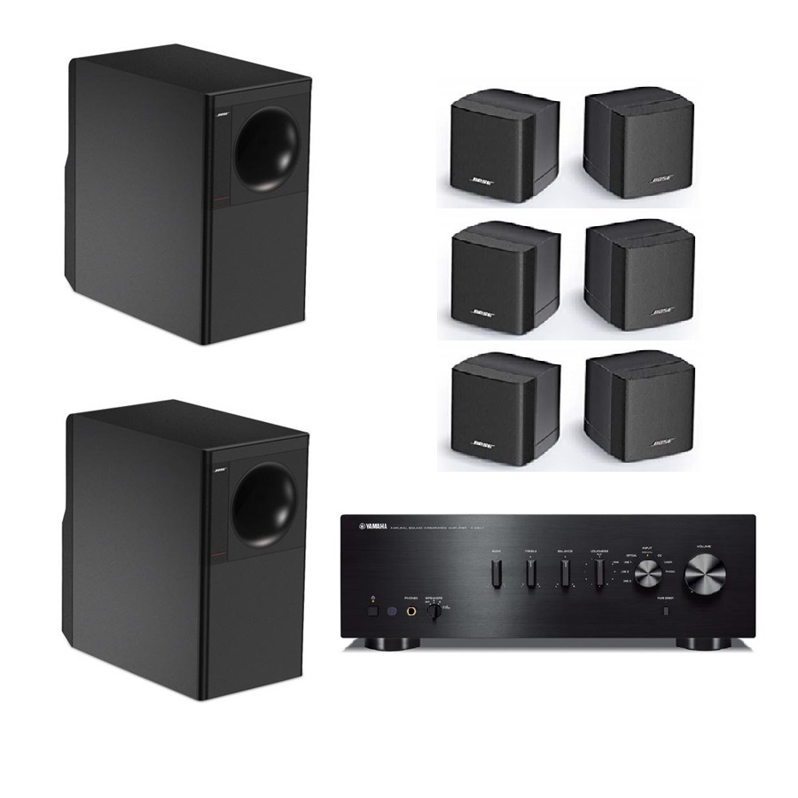 BOSE FREESPACE 3 SPEAKER SATELITE 6pc  + BASS MODULE 2pc + YAMAHA AS501 bar resto cafe sekolah ruang