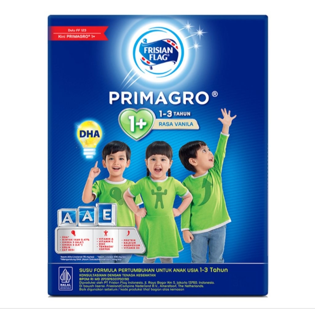 

Frisian Flag Primagro 1+ Susu Pertumbuhan Anak 1-3 Tahun Vanilla 2kg