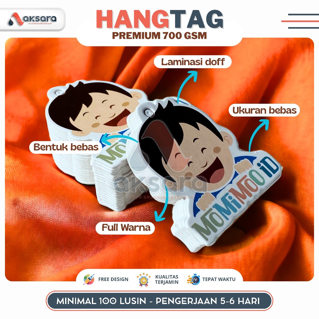 

(TAG TEBAL PREMIUM) Hangtag Custom Untuk Baju Dress Gamis Hijab Baju Muslim Kaos Celana Merek Baju