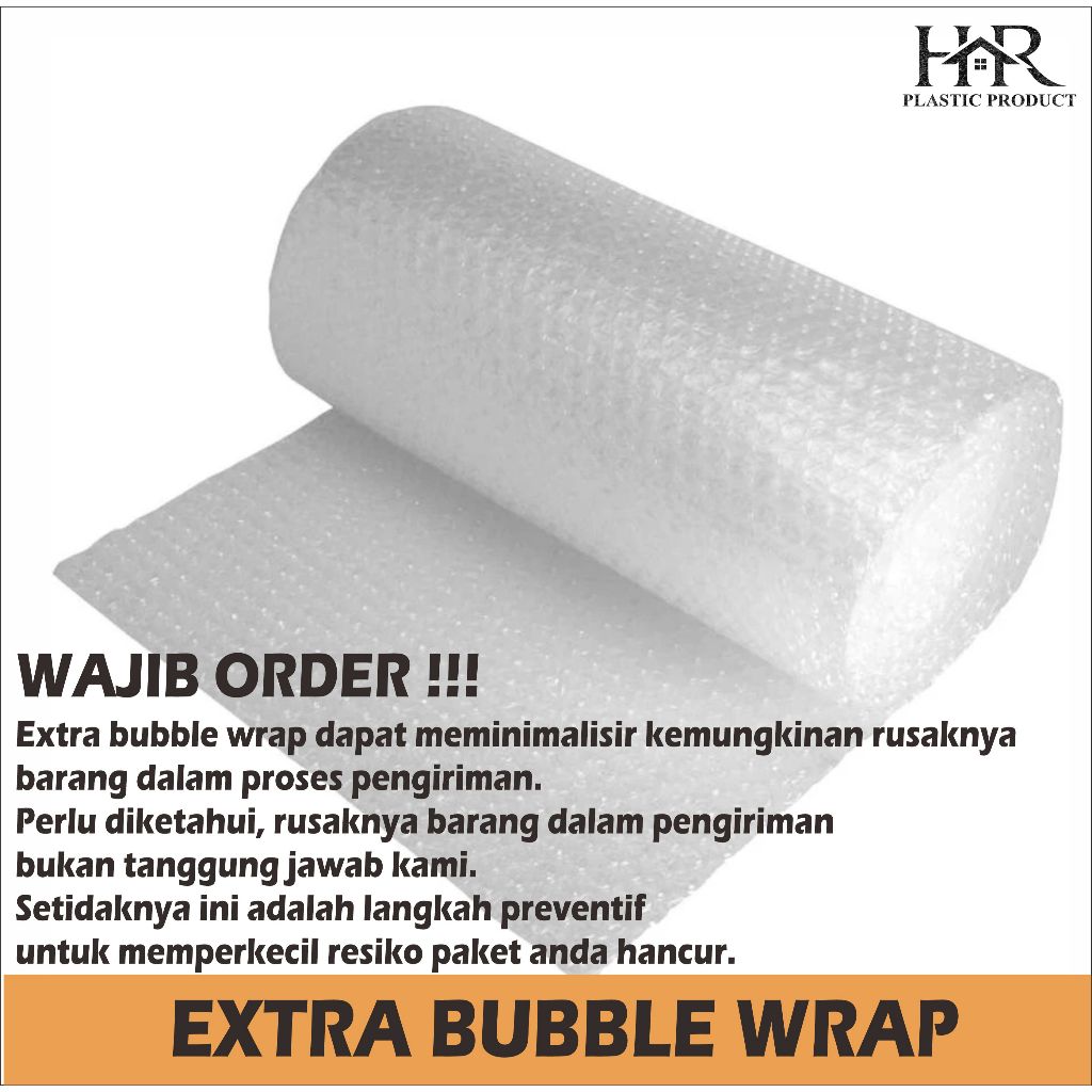 

[WAJIB ORDER] EXTRA BUBBLE WRAP (untuk menambah proteksi barang anda)