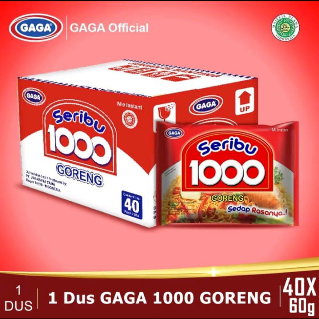 

Mie instan Gaga rasa goreng 1 dus isi 40Bks