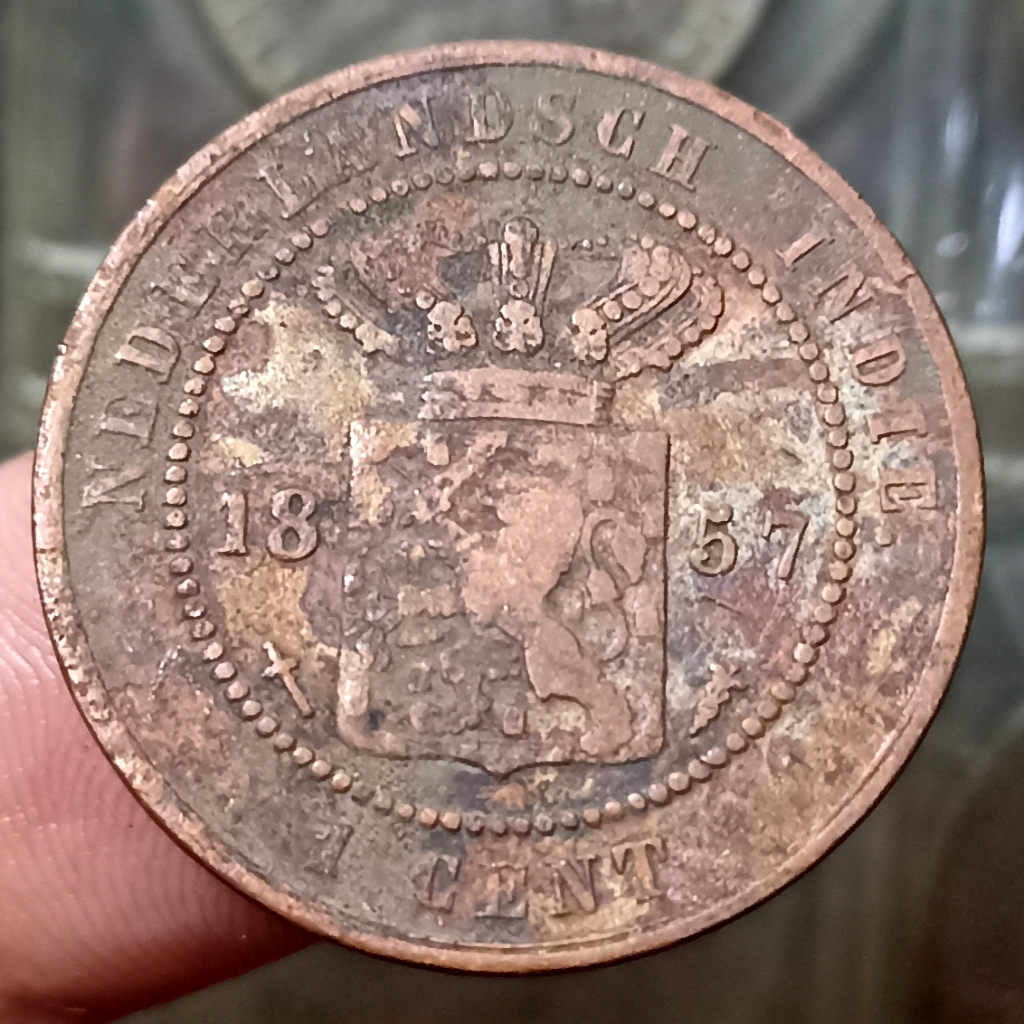 Koin Kuno  Indonesia Netherlands East Indies 1 Cent Tahun 1857