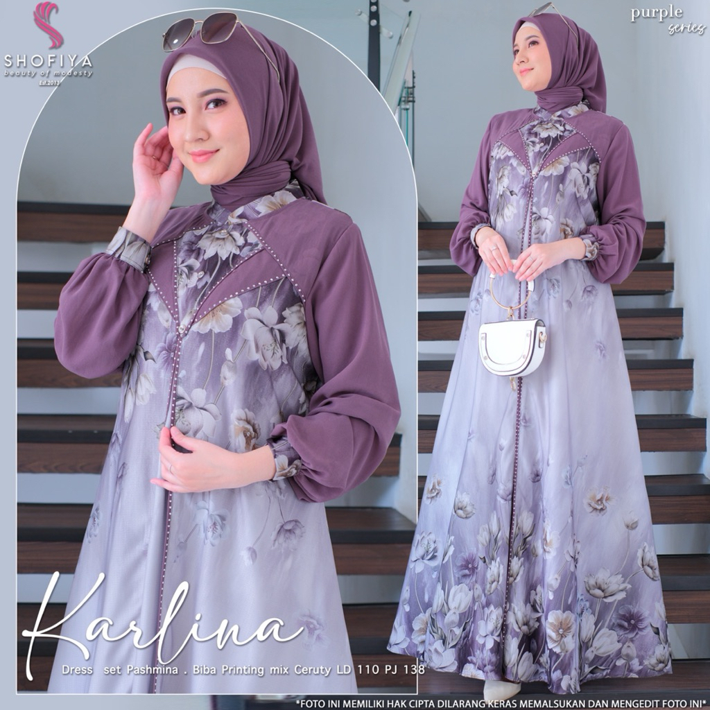 KARLINA SET HIJAB ORIGINAL BY SHOFIYA
