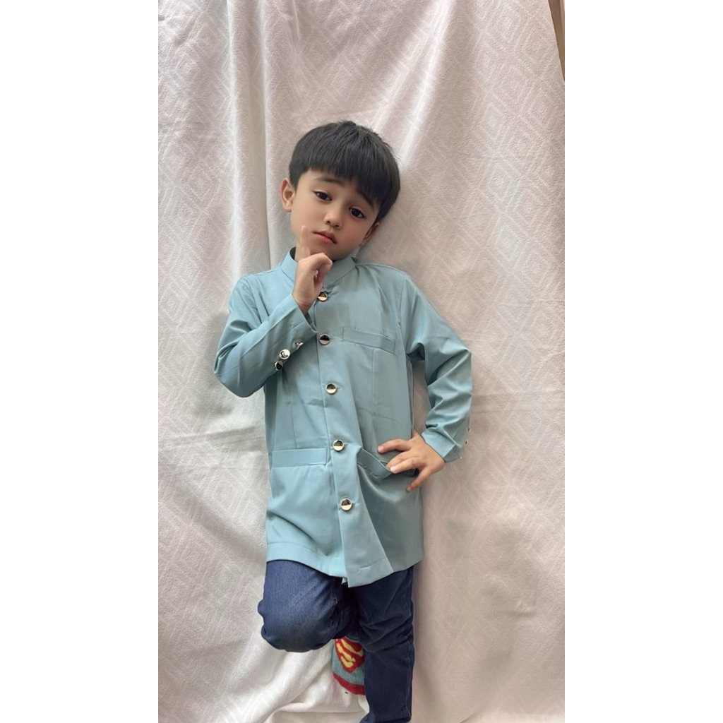 Jas Koko Anak Laki-Laki Modern – Koko Formal Casual – Baju Muslim Anak