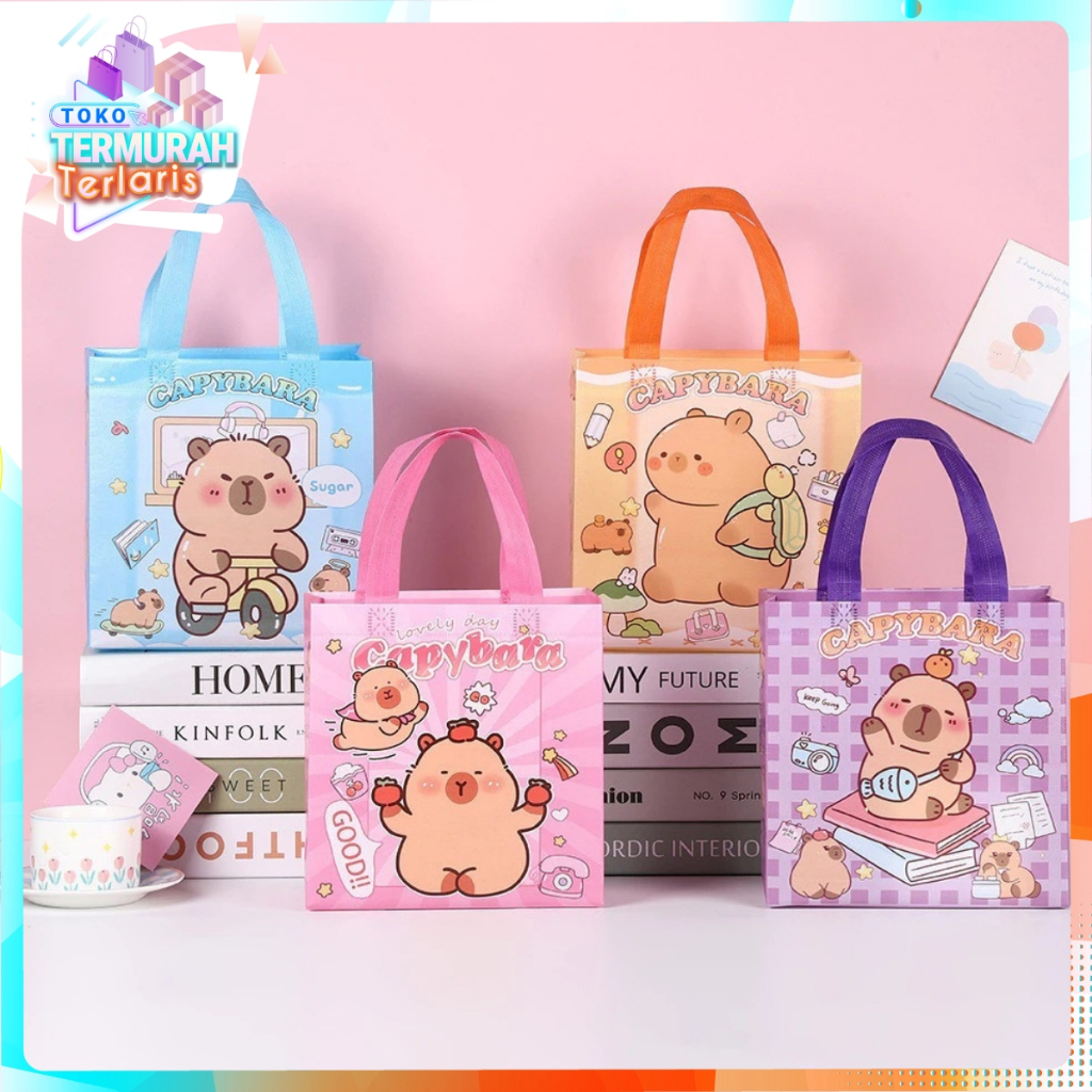 

TTT Goodie Bag Ulang Tahun Karakter Monster Tas Kado Ulang Tahun Tas Hampers Waterproof Souvenir Ulang tahun Tas Bingkisan Pesta Anti Air Cappybara