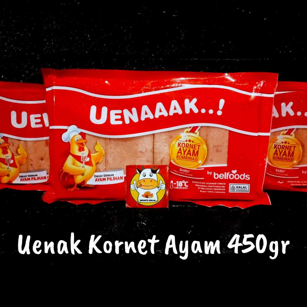 

BELFOODS KORNET AYAM 450 GR - UENAAK KORNET AYAM 450GR - FROZEN FOOD - BRONTZ JOGJA