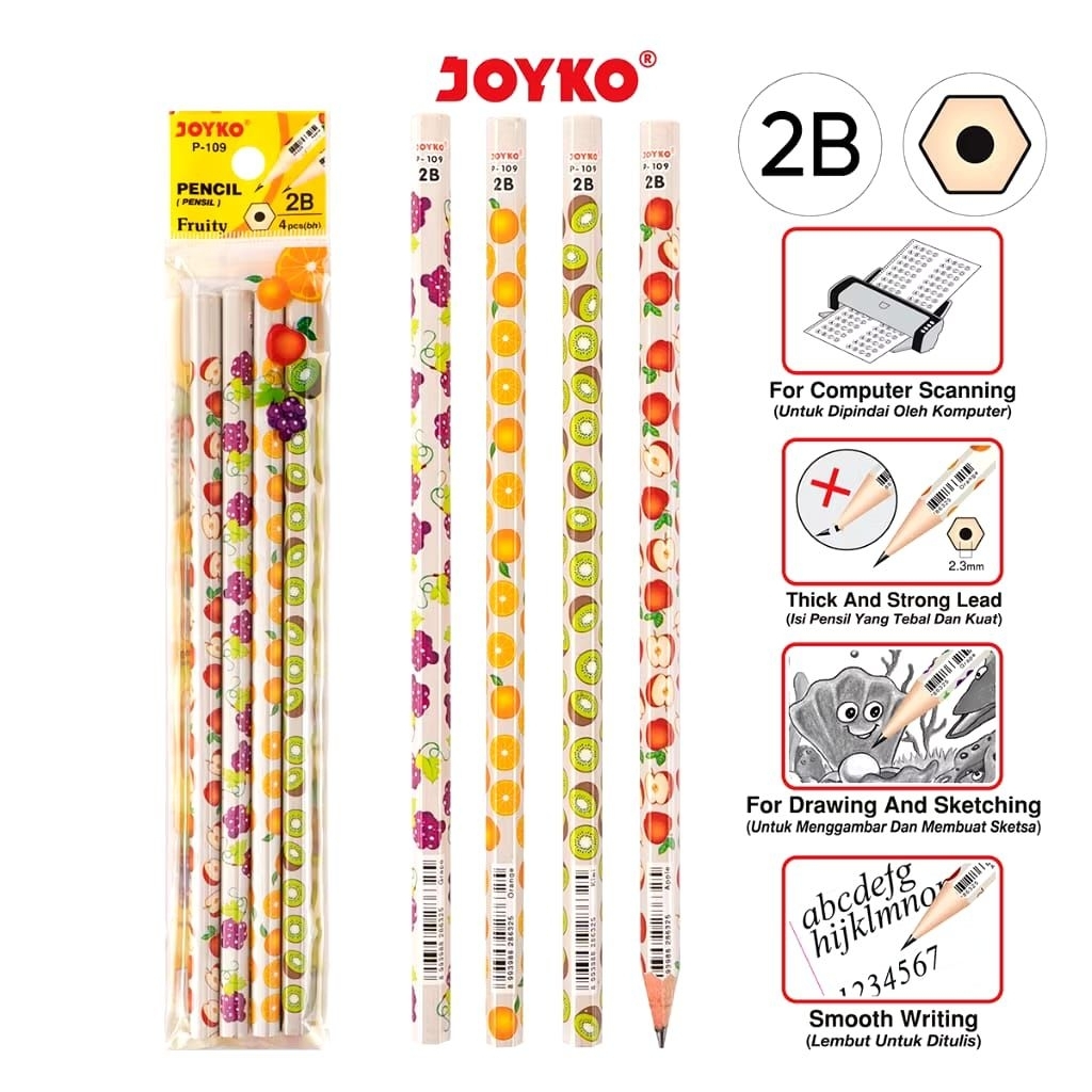 

pensil kayu joyko isi 4pcs