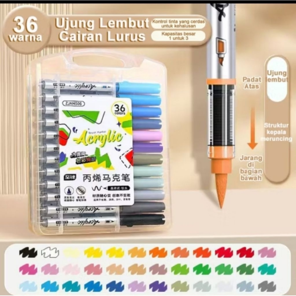 

Paket Sketch Marker Akrilik Special Set 36 Warna